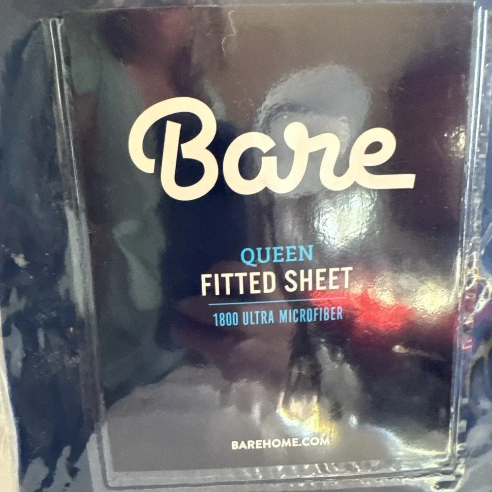 Bare Home Queen Fitted‎ Sheet - Premium 1800 Microfiber NEW Navy Bottom Sheet